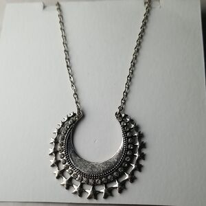 American Eagle Steel Moon And Stars Necklace